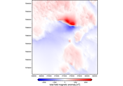 Magnetic anomaly grid of the Lightning Creek Sill Complex, Australia