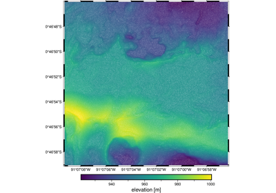 Topography of the 2018 lava flows of the Sierra Negra volcano, Ecuador