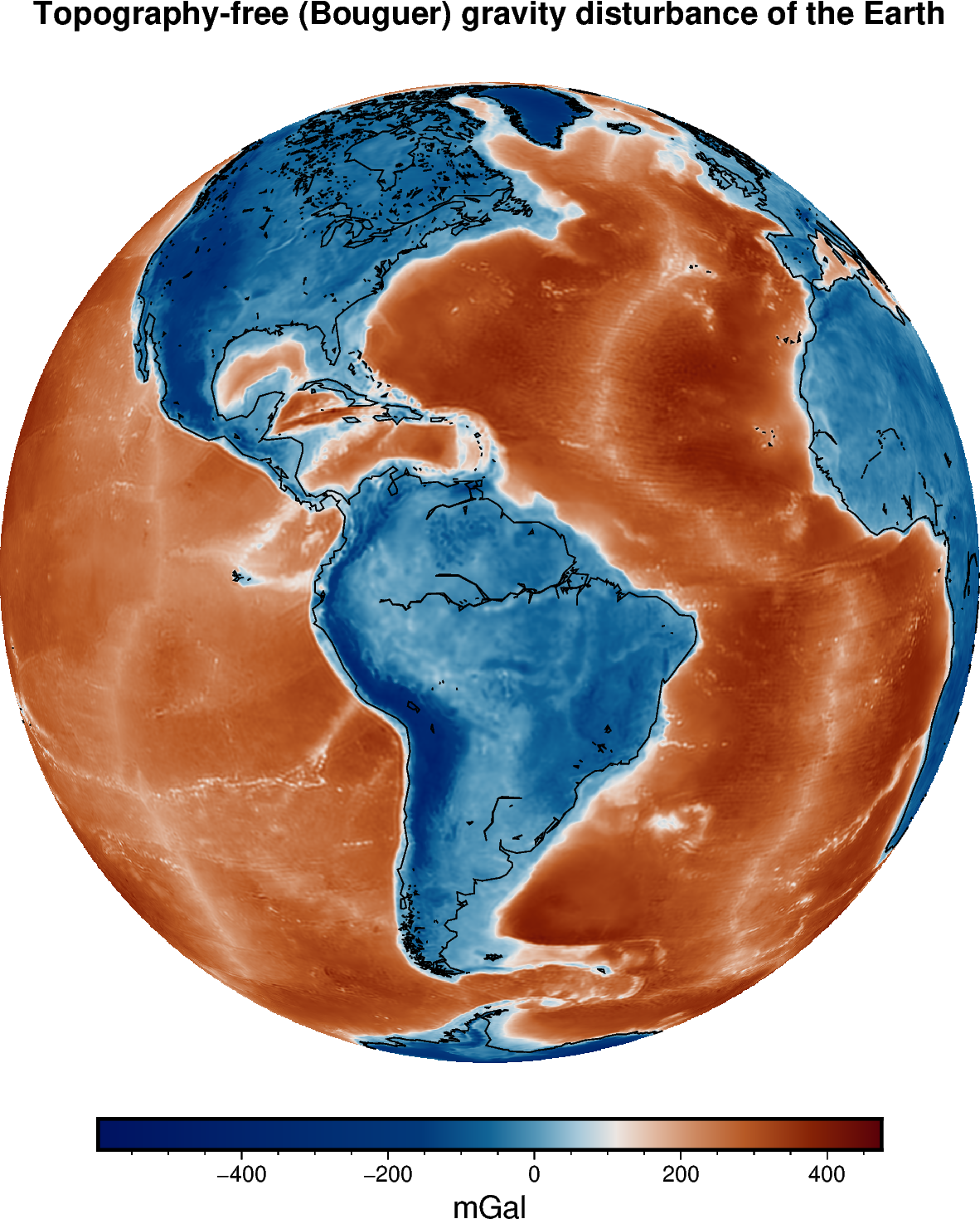 gravity disturbance topofree