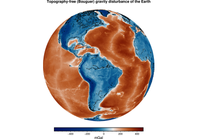 Topography-free (Bouguer) Gravity Disturbances